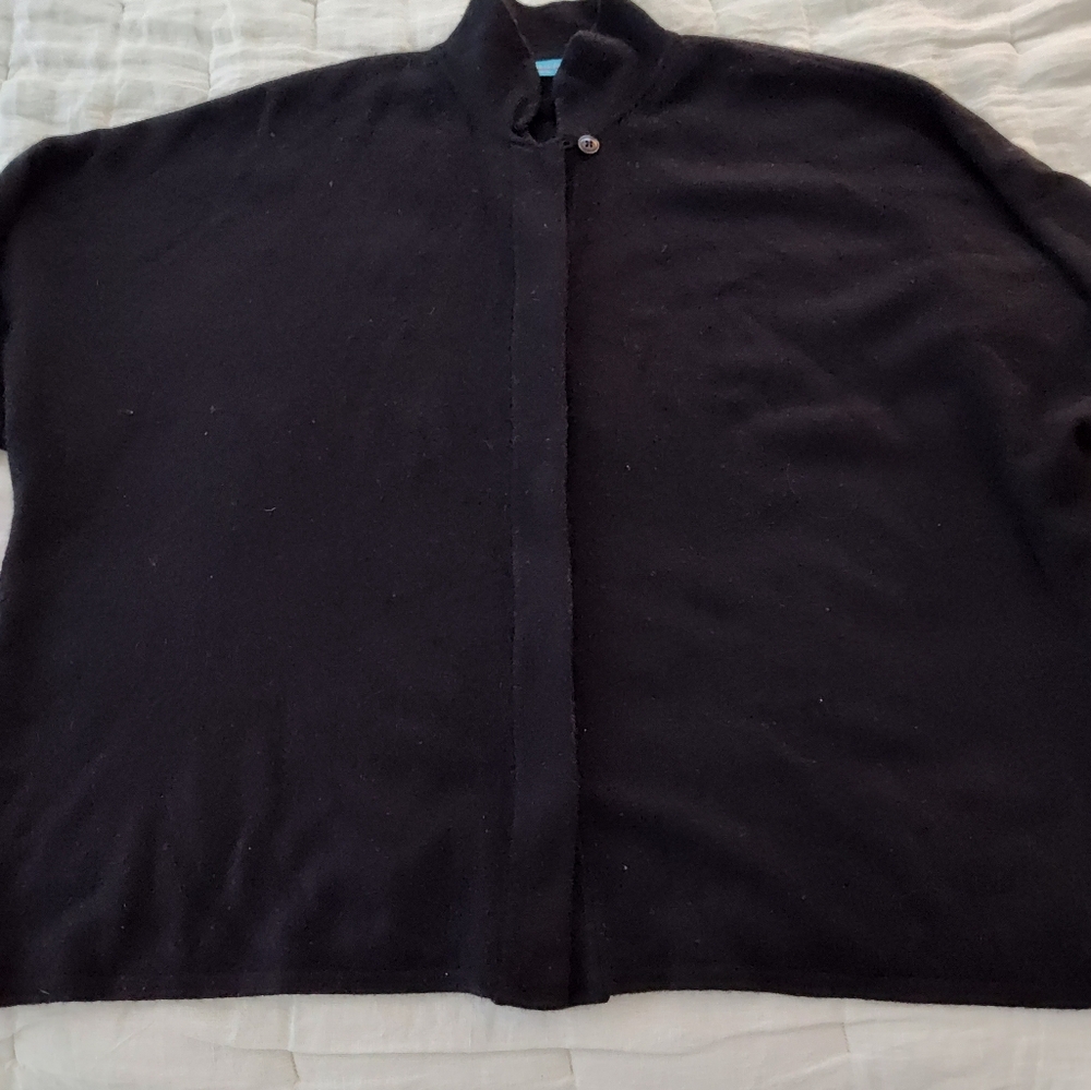 Terryl for Thalian 100% cashmere (thick) cardigan, black, oversized M, like new